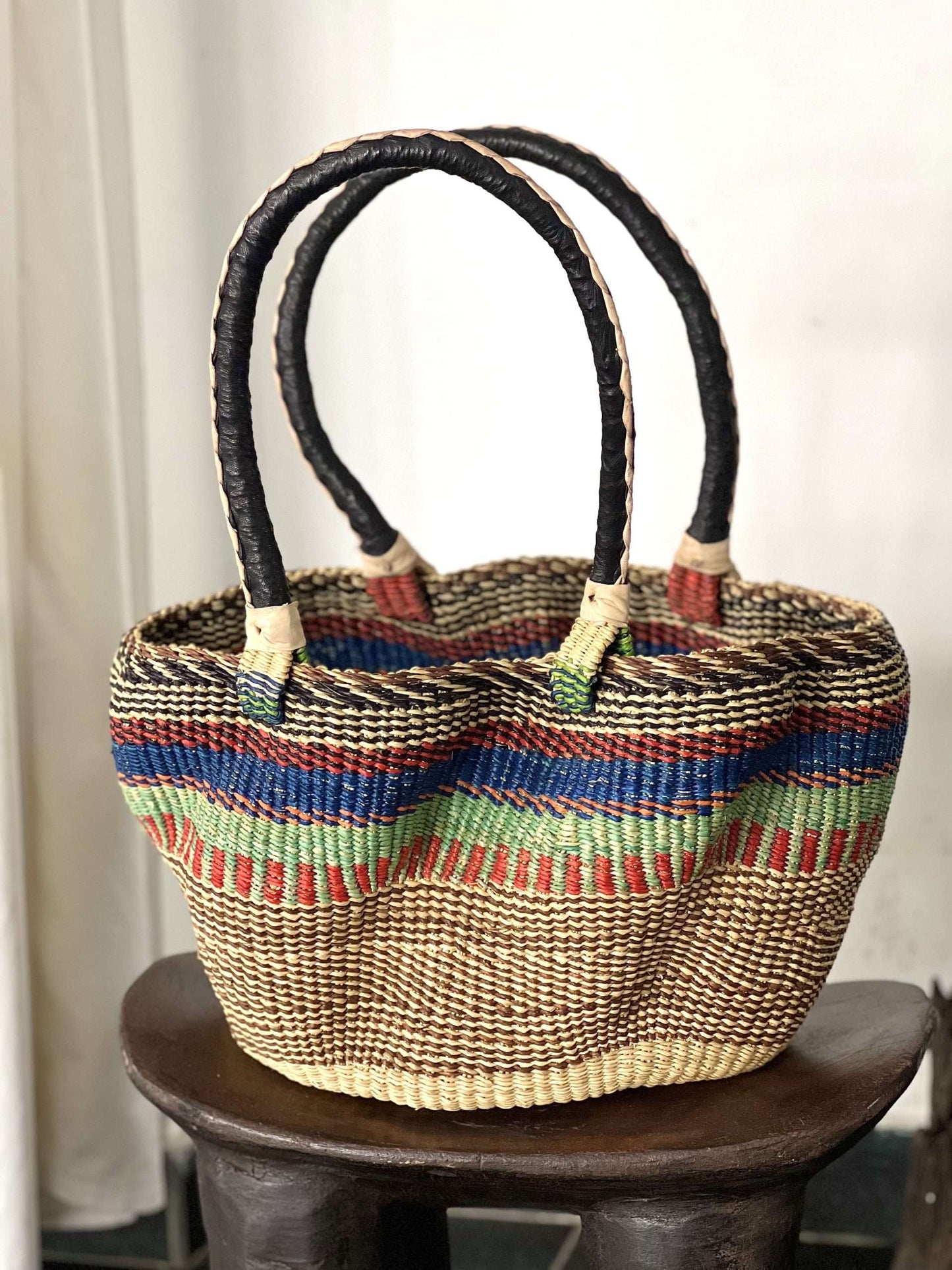 ZOBIL long handle woven bag