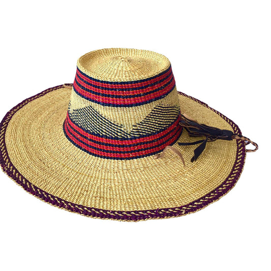 Chapeau de paille rose Simbi