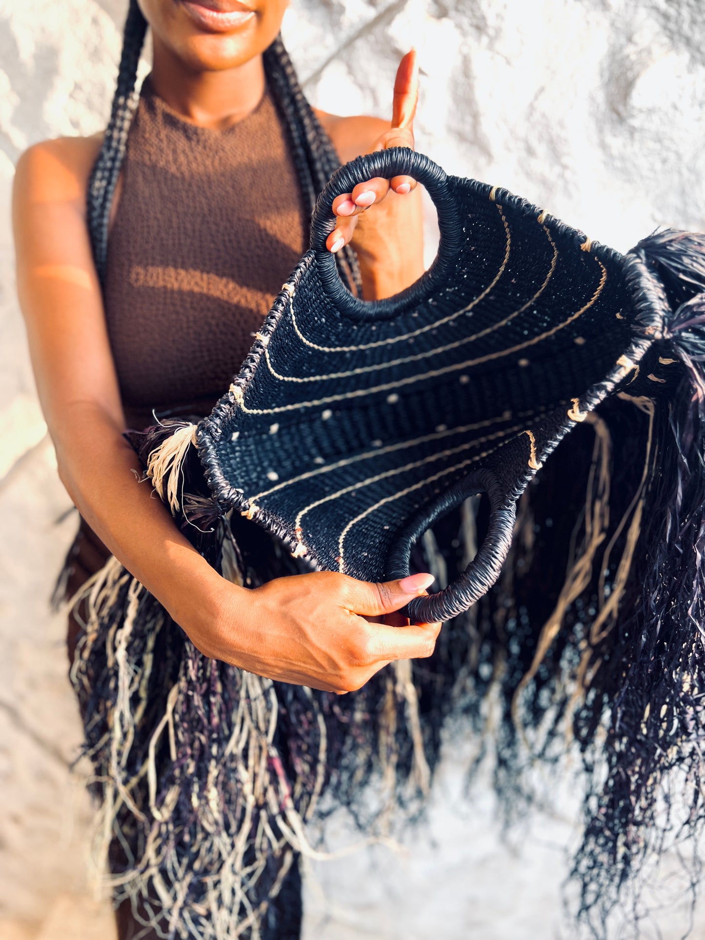 YAMA Long Fringe Purse