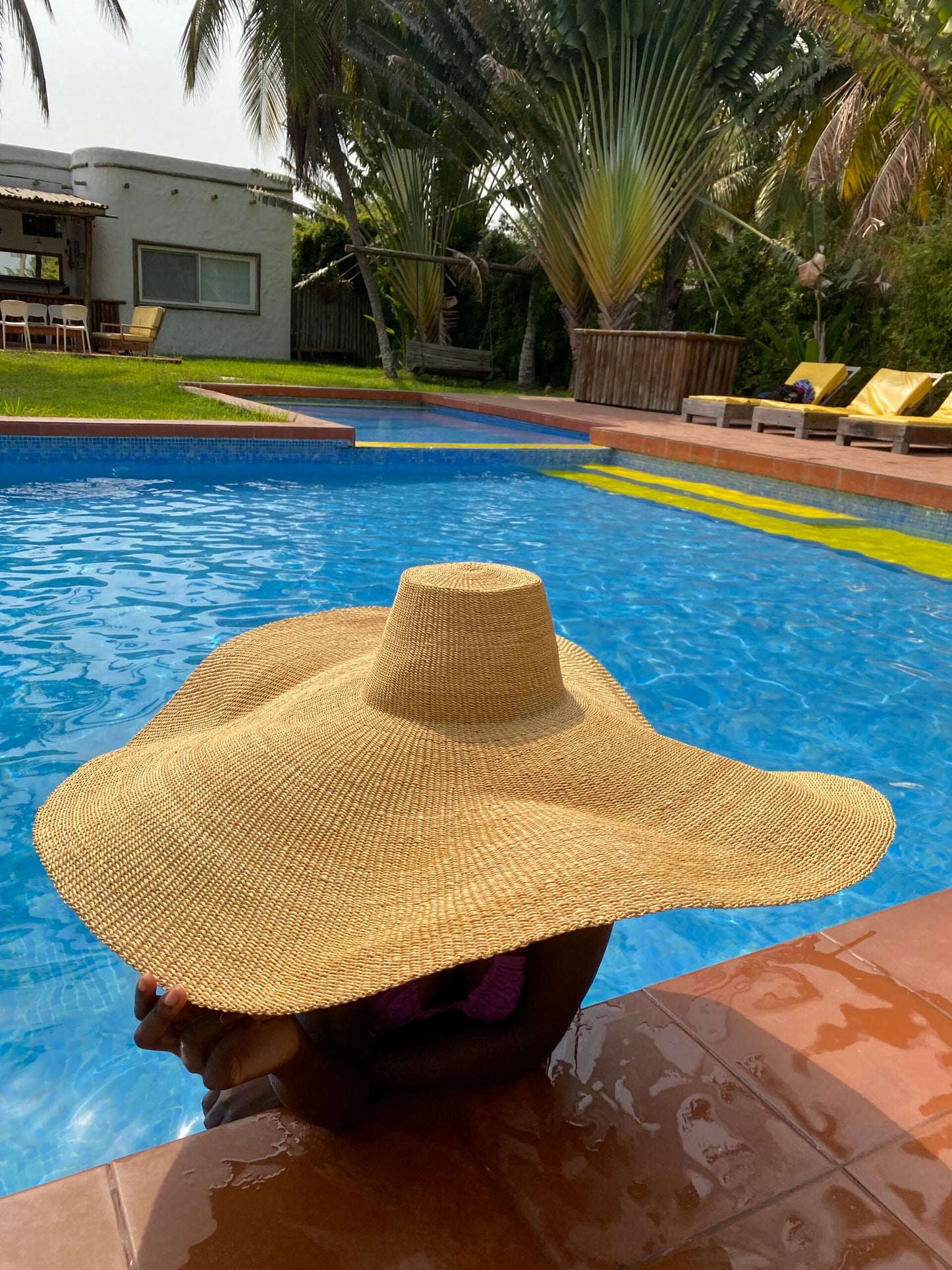 LARA plain Woven straw Hat