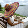 LARA Large Woven Beach Hat