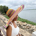 LARA Large Woven Beach Hat